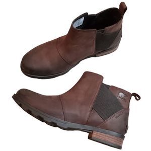 Sorel Women's Emelie Chelsea Boots Size 10 Blackened Brown